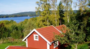 View from the cottage Visthusboden over lake Bunn