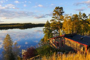 Unser graues Ferienhaus in Schweden am See